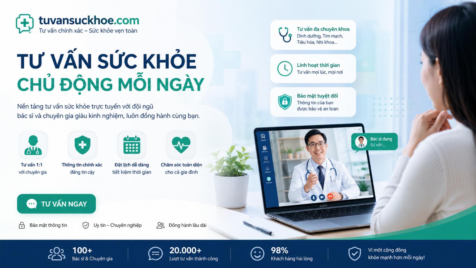 Tuvansuckhoe.com – Tên miền đẹp cho dịch vụ tư vấn sức khỏe